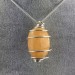 Ciondolo CALCITE GIALLA Montata Artigianalmente Spirale Placcato Argento A+-1