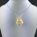Ciondolo CALCITE GIALLA Montata Artigianalmente Spirale Placcato Argento A+-5