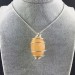 Yellow CALCITE Pendant - VIRGO SAGITTARIUS Zodiac Silver Plated Spiral-2