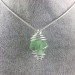 Ciondolo FLUORITE OTTAEDRO - CAPRICORNO Zodiaco Spirale Placcata Argento A+-1