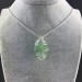 Ciondolo FLUORITE OTTAEDRO - CAPRICORNO Zodiaco Spirale Placcata Argento A+-2