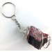Llavero JASPE ROJO en BRUTO Hecho a Mano Espiral Plata Regalo-1