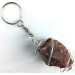 Llavero JASPE ROJO en BRUTO Hecho a Mano Espiral Plata Regalo-2