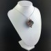 Pendant in Red Jasper ROUGH Hand Made on Silver Plated Spiral Raw Stone Unpolished-3