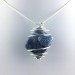 Ciondolo SODALITE - BILANCIA TORO CAPRICORNO Zodiaco Spirale Argento Regalo-1