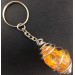 Porte-clés Ambre Fabriqué à la main Spirale Plaqué Argent Cadeau A+-1