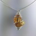 AMBER Pendant Hand Made on Silver Plated Spiral Gift Idea Minerals Chakra A+-1