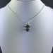 Pendentif Obsidienne LARME D'APACHE Fabriqué à la main Spirale Argent A+-5