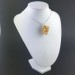 AMBER Large Pendant - LEO Zodiac Silver Plated Spiral Gift Idea A+-3