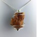 AMBER Large Pendant - LEO Zodiac Silver Plated Spiral Gift Idea A+-4