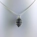 Apache Tear Obsidian Pendant - AQUARIUS Zodiac SILVER Plated Spiral A+-4