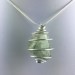 Pendant PREHNITE - ARIES SCORPIO Zodiac Silver Plated Spiral Gift Idea Healing A+-1