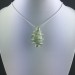 Pendant PREHNITE - ARIES SCORPIO Zodiac Silver Plated Spiral Gift Idea Healing A+-2