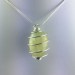 Pendant PREHNITE - ARIES SCORPIO Zodiac Silver Plated Spiral Gift Idea Healing A+-4