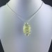 Pendant PREHNITE - ARIES SCORPIO Zodiac Silver Plated Spiral Gift Idea Healing A+-5