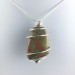 Pendentif JASPE UNAKITE - SCORPION Zodeaco Spirale Plaqué Argent A+-1