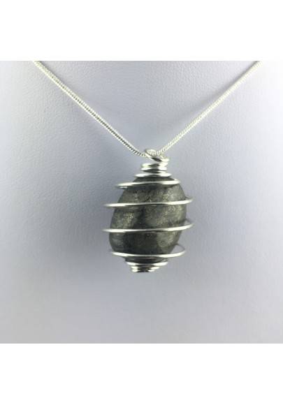Ciondolo PIRITE - TORO CAPRICORNO Zodiaco Spirale Placcata Argento Regalo A+-1