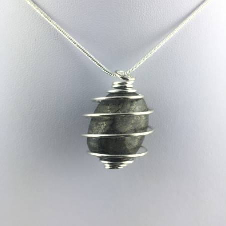 Ciondolo PIRITE - TORO CAPRICORNO Zodiaco Spirale Placcata Argento Regalo A+-1