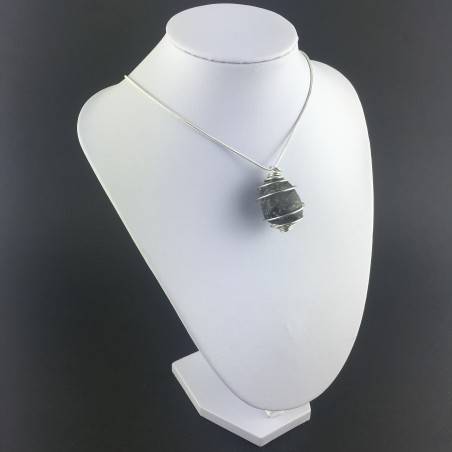 Pendentif PYRITE - TAUREAU CAPRICORNE Zodeaco Spirale Plaqué Argent Cadeau A+-6