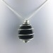 Colgante OBSIDIANA PLATEADA - GEMINIS LEO VIRGEN Zodiaco Espiral Plata-1