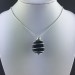 Colgante OBSIDIANA PLATEADA - GEMINIS LEO VIRGEN Zodiaco Espiral Plata-2