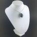 Colgante OBSIDIANA PLATEADA - GEMINIS LEO VIRGEN Zodiaco Espiral Plata-6