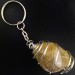 Portachiavi in QUARZO RUTILATO - GEMELLI VERGINE Zodiaco Spirale Argento Regalo-2