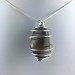 Smoked QUARTZ Pendant Handmade Silver Plated Spiral A+-1