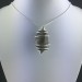 Smoked QUARTZ Pendant Handmade Silver Plated Spiral A+-2