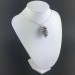 Smoked QUARTZ Pendant Handmade Silver Plated Spiral A+-3