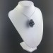 Ciondolo TORMALINA NERA MADAGASCAR Montato Artigianalmente Spirale Argento A+-3