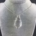 Hyaline Quartz Pendant - SAGITTARIUS Zodiac Silver Plated Spiral A+-2