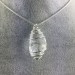 Hyaline Quartz Pendant - SAGITTARIUS Zodiac Silver Plated Spiral A+-4