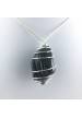 Ciondolo TORMALINA NERA MADAGASCAR - TORO GEMELLI BILANCIA Zodiaco Argento A+-1