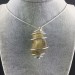 Pendant Gold Rutilated Quartz- GEMINI VIRGO Zodiac SILVER Plated Spiral Gift Idea-2