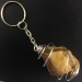 Tiger's EYE Stone Keychain Keyring - LEO Zodiac Silver Plated Spiral Gift Idea A+-2