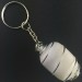 Porte-clés dans Agate BLANC - CANCER Zodeaco Spirale Plaqué Argent Cadeau A+-1