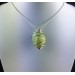 Colgante JADE VERDE Hecho a Mano Espiral Baño de Plata Regalo A+-2