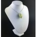 Colgante JADE VERDE Hecho a Mano Espiral Baño de Plata Regalo A+-3