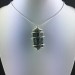 Pendant Black TOURMALINE Hand Made on Silver Plated Spiral Gift Idea-2