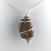 Pendant STROMATOLITE - Handmade Silver Plated Spiral Gift Idea Fossile A+-1