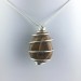Pendant STROMATOLITE - Handmade Silver Plated Spiral Gift Idea Fossile A+-4