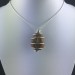 Pendant STROMATOLITE - Handmade Silver Plated Spiral Gift Idea Fossile A+-5