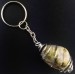 ORBICULAR OCEAN JASPER Keychain Keyring - LEO GEMINI PISCES Zodiac Silver A+-1