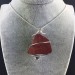 Pendant in Red Jasper Hand Made on Silver Plated Spiral Charm Craft Gift Idea-2