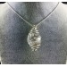 Colgante Cuarzo Diamante Hérkimer - CUARZO Artesanal Espiral Plata Regalo A+-2