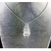 Colgante Cuarzo Diamante Hérkimer - CUARZO Artesanal Espiral Plata Regalo A+-5