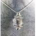 Colgante Cuarzo Diamante Hérkimer - CUARZO Artesanal Espiral Plata Regalo A+-7