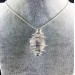 Colgante Cuarzo Diamante Hérkimer - CUARZO Artesanal Espiral Plata Regalo A+-8