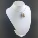 Ciondolo DIASPRO OCEANICO ORBICOLARE - LEONE GEMELLI PESCI Zodiaco Argento A+-9